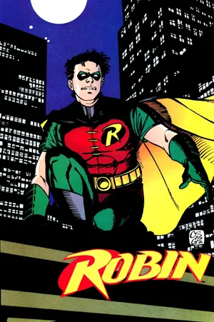 Tim Drake In His Iconic Robin Costume, Ready For Action Wallpaper