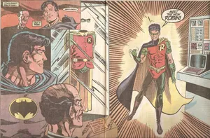 Tim Drake Soaring Through The Skies As Robin Wallpaper