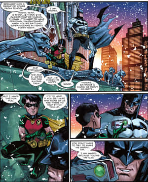 Tim Drake Vigilantly Surveying The City As He Follows The Path Of Justice. Wallpaper