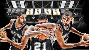 Tim Duncan Art In Court Wallpaper