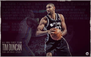 Tim Duncan Dark Purple Art Wallpaper