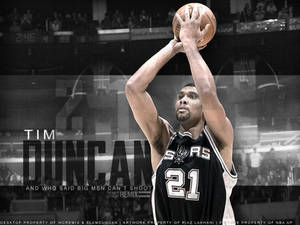 Tim Duncan Grey Ball Art Wallpaper