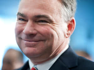 Tim Kaine Smiling Up-close Wallpaper