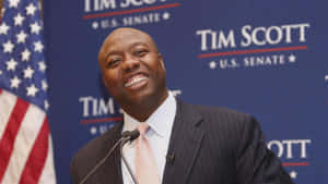 Tim Scott In A Big Smile Wallpaper