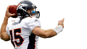 Tim Tebow Shining On The Gridiron Wallpaper