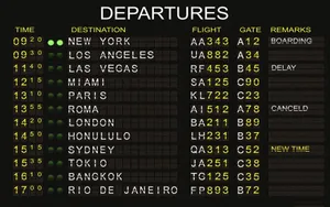 Time And Destination Airport Departure Timetable Wallpaper