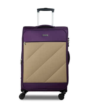 Time For A Trip In Style With Our Sleek Purple Luggage Wallpaper