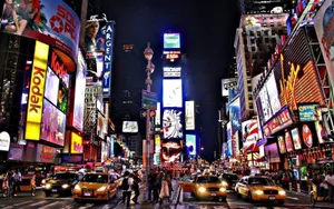 Time Square New York City Laptop Wallpaper