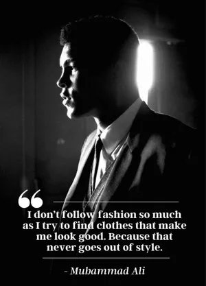 Timeless Style Quote Muhammad Ali Wallpaper