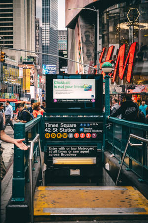 Times Square 42 St Station Subway Wallpaper