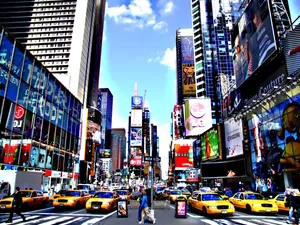 Times Square Taxi Cabs Wallpaper