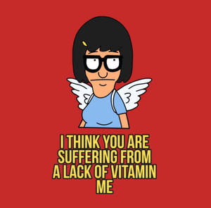 Tina Belcher With Angel Wings Wallpaper