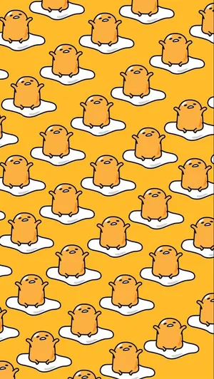 Tiny Gudetama Aesthetic Pattern Wallpaper