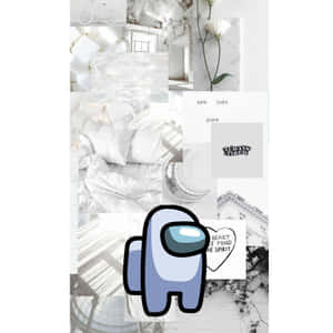 Tired Aesthetic Collagewith Among Us Character Wallpaper