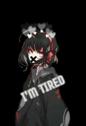Tired Goth Anime Girl Wallpaper