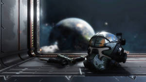 Titanfall Helmet And Firearms Wallpaper