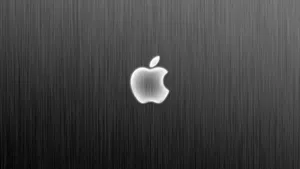 Titanium Apple Logo Background Wallpaper