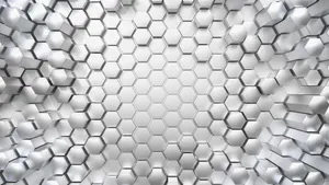 Titanium Hexagonal Structure Wallpaper