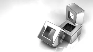 Titanium Metal Cubes Wallpaper