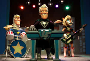 Titanium Rex Performing In Supermansion Wallpaper