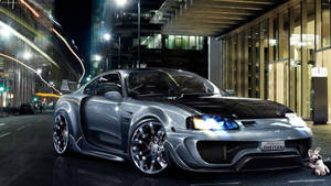 Titanium Silver Toyota Supra Car Wallpaper