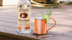 Titos Vodka Served In Copper Cup Wallpaper