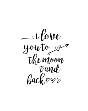 To The Moon And Back Cute Quote Wallpaper