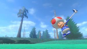 Toad Golfing Desktop Wallpaper