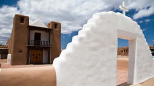 Toas Pueblo Chapel Entryway Wallpaper