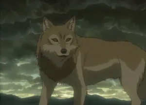 Toboe From Wolf's Rain Howling With A Serene Backdrop. Wallpaper