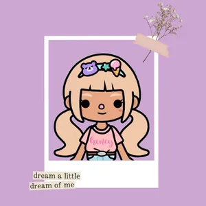 Toca Boca Character Aesthetic Purple Backdrop Wallpaper