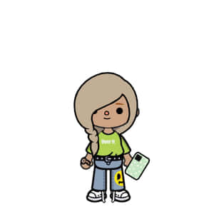 Toca Boca Character Green Shirt Wallpaper