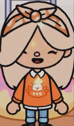Toca Boca Character Orange Sweater Wallpaper