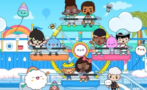 Toca Boca Character Playground Wallpaper