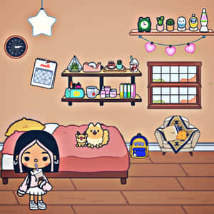 Toca Boca Characterin Cozy Room Wallpaper