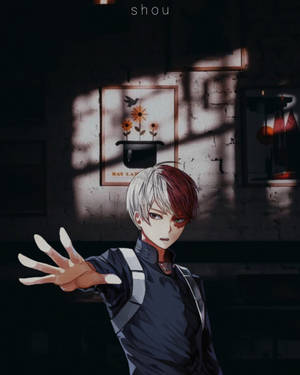 Todoroki Aesthetic In A Dark Room Wallpaper