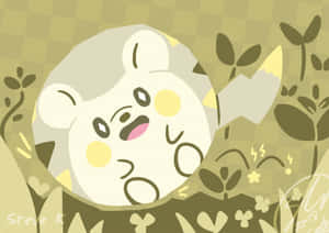 Togedemaru Rolling In A Garden Wallpaper