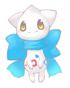 Togetic Wearing A Blue Bow Wallpaper