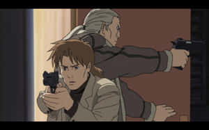 Togusa From Ghost In The Shell Solemnly Contemplating The Future Wallpaper