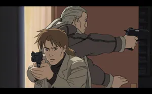 Togusa From Ghost In The Shell Solemnly Contemplating The Future Wallpaper