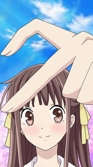 Tohru Honda Finger Heart Fruits Basket Anime Wallpaper