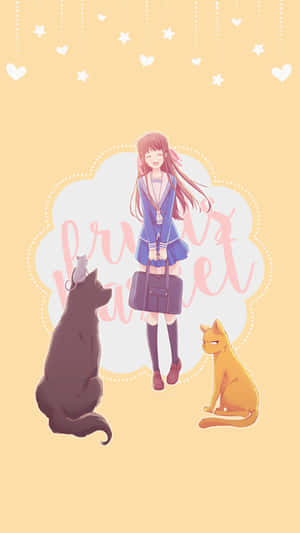 Tohru Honda Fruits Basket Anime Minimalist Wallpaper