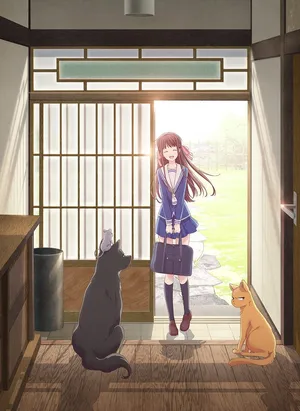 Tohru Honda With Pets Fruits Basket Anime Wallpaper