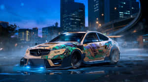 Tokyo Drift Inspired Mercedes Custom Car Wallpaper