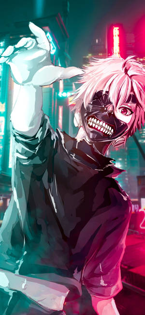 Tokyo Ghoul Neon Aesthetic Iphone Wallpaper