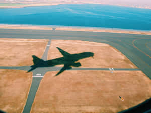 Tokyo Haneda Airplane Shadow Departure Wallpaper