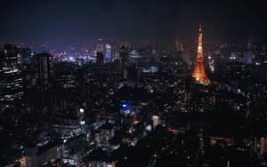 Tokyo Tower At Night Wallpaper