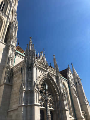 Toledo Cathedral Beneath Blue Sky Wallpaper