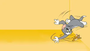 Tom And Jerry 4k Yellow House Wallpaper