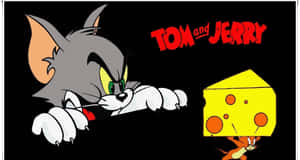 Tom And Jerry Share A Laugh In This Hilarious Scene. Wallpaper